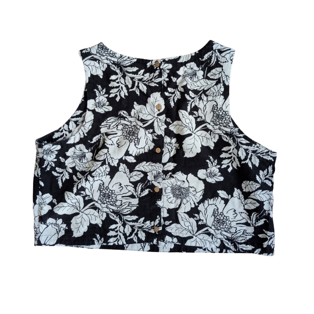 Tropical Print Linen Blend Skirt Set - Picture 6 of 6